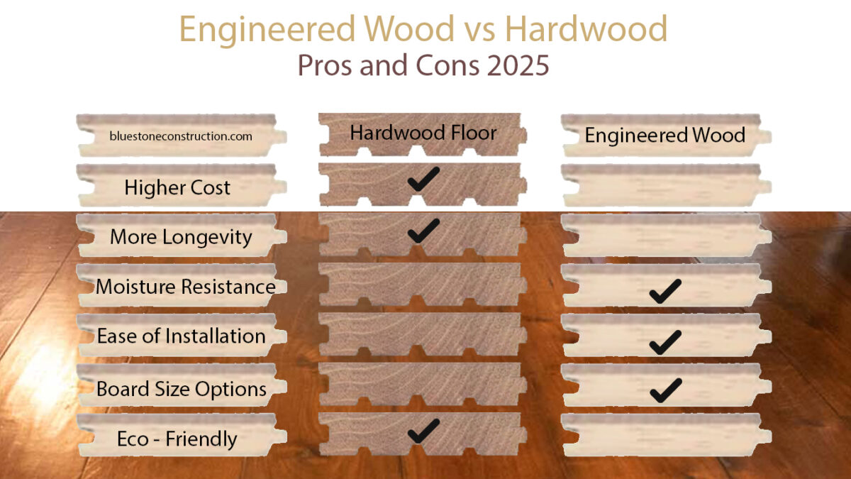 Engineered Wood vs Hardwood Graphic