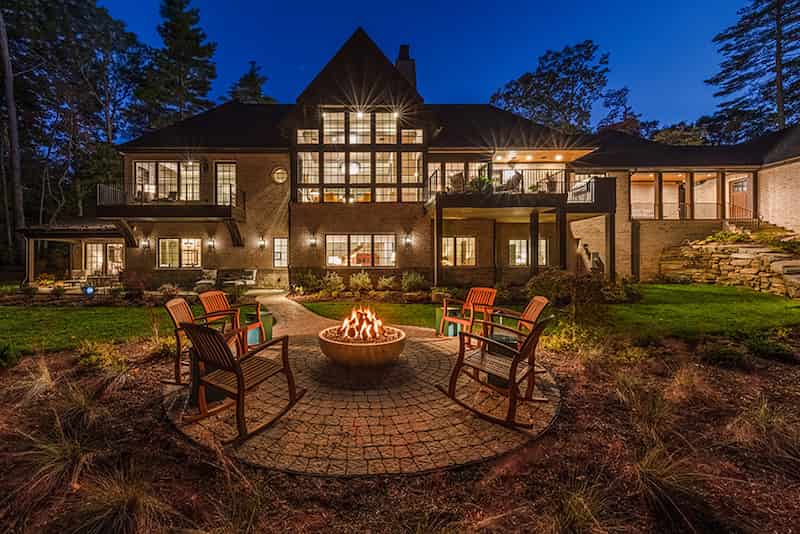 Asheville mansion with fire pit 