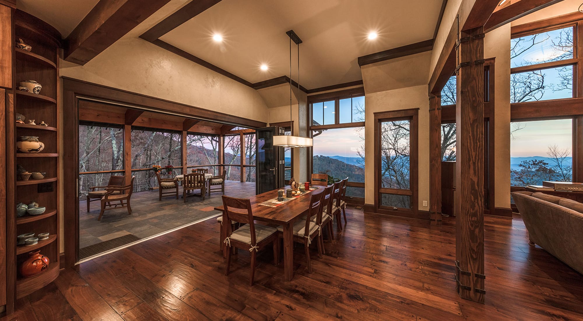 Asheville NC Rustic Mountain Home Overlooking Mountains